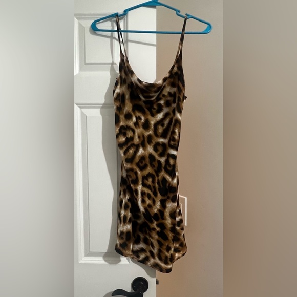 FOREVER 21 LEOPARD PRINT COWL NECK DRESS - Picture 1 of 2